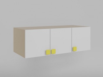 Антресоль на шкаф 3-х створчатый Клаксон без машинок (Белый/корпус Клен) в Кедровом - kedrovyi.mebel54.com | фото