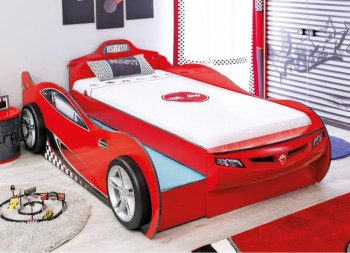 CARBED Кровать-машина Coupe с выдвижной кроватью Red 20.03.1306.00 в Кедровом - kedrovyi.mebel54.com | фото