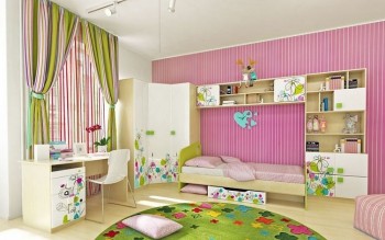 Детская комната Флёр (Белый/корпус Клен) в Кедровом - kedrovyi.mebel54.com | фото