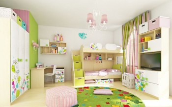 Детская комната Флёр (Белый/корпус Клен) в Кедровом - kedrovyi.mebel54.com | фото