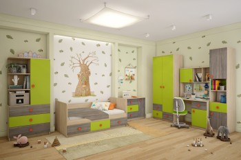 Детская комната Пуговка в Кедровом - kedrovyi.mebel54.com | фото