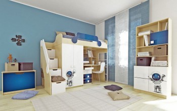 Детская комната Санни (Белый/корпус Клен) в Кедровом - kedrovyi.mebel54.com | фото