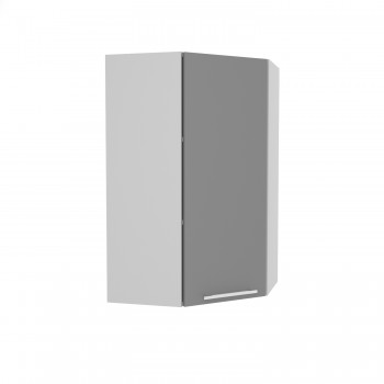 Гарда ВПУ 550 шкаф верхний угловой высокий (Белый патина/корпус Серый) в Кедровом - kedrovyi.mebel54.com | фото