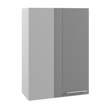 Гарда ВПУ 650 шкаф верхний угловой высокий (Белый патина/корпус Серый) в Кедровом - kedrovyi.mebel54.com | фото