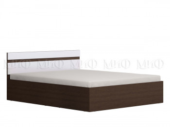 Ким кровать 1,4 (Венге/белый глянец) в Кедровом - kedrovyi.mebel54.com | фото