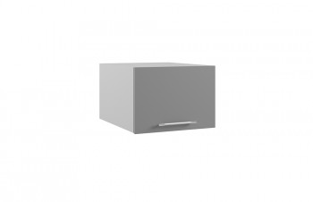 Корато ГПГФ 500 шкаф верхний горизонтальный с фрезеровкой (Кварц черный/корпус Серый) в Кедровом - kedrovyi.mebel54.com | фото