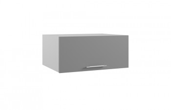Корато ГПГФ 800 шкаф верхний горизонтальный с фрезеровкой (Кварц черный/корпус Серый) в Кедровом - kedrovyi.mebel54.com | фото