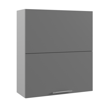 Корато ВПГПМ 800 шкаф верхний с подъемным механизмом высокий (Кварц черный/корпус Серый) в Кедровом - kedrovyi.mebel54.com | фото