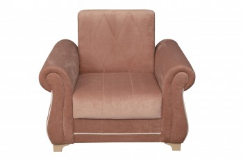 Кресло для отдыха "Порто" (велюр киви корица / микровельвет крем) в Кедровом - kedrovyi.mebel54.com | фото