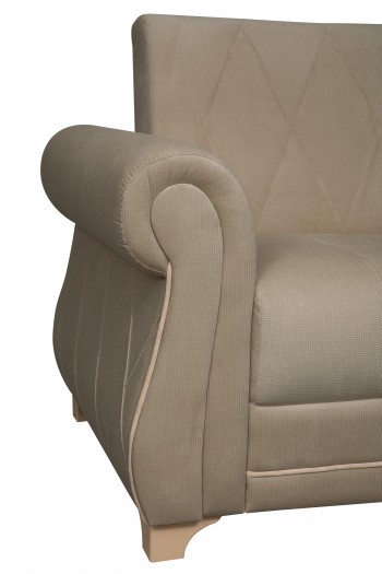 Кресло для отдыха "Порто" (велюр киви латте / микровельвет крем) в Кедровом - kedrovyi.mebel54.com | фото