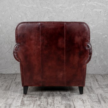 Кресло кожаное Элегант (Бордовый) в Кедровом - kedrovyi.mebel54.com | фото