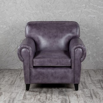 Кресло кожаное Элегант (Фиолетовый) в Кедровом - kedrovyi.mebel54.com | фото