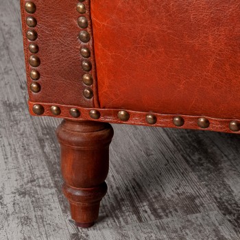 Кресло кожаное Лофт Аристократ (кожа буйвола) в Кедровом - kedrovyi.mebel54.com | фото
