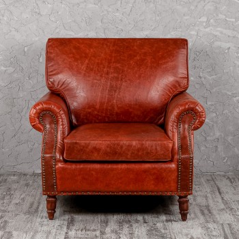 Кресло кожаное Лофт Аристократ (кожа буйвола) в Кедровом - kedrovyi.mebel54.com | фото