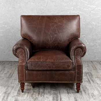 Кресло кожаное Лофт Аристократ (ширина 1100 мм) в Кедровом - kedrovyi.mebel54.com | фото