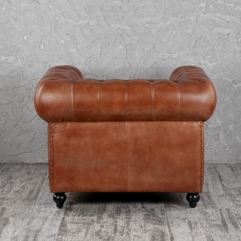 Кресло кожаное Лофт Честер (кожа) в Кедровом - kedrovyi.mebel54.com | фото