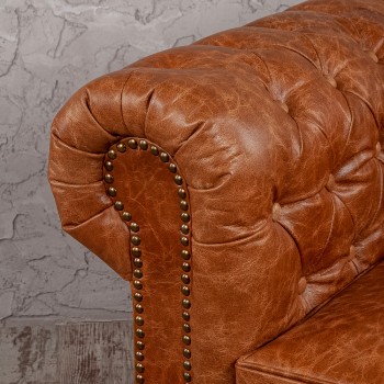 Кресло кожаное Лофт Честер (кожа буйвола) в Кедровом - kedrovyi.mebel54.com | фото