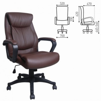 Кресло офисное BRABIX Enter EX-511 (коричневый) в Кедровом - kedrovyi.mebel54.com | фото