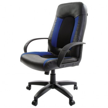 Кресло офисное BRABIX Strike EX-525 (сине-черный) в Кедровом - kedrovyi.mebel54.com | фото