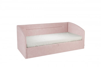 Кровать 0.9 Альба Софа (Нежно-розовый велюр) в Кедровом - kedrovyi.mebel54.com | фото