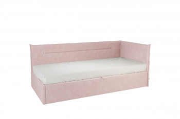 Кровать 0.9 Альба Тахта (Нежно-розовый велюр) в Кедровом - kedrovyi.mebel54.com | фото