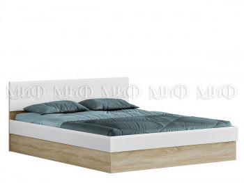 Кровать 1,4 спальня Фортуна (Дуб сонома/белый глянец) в Кедровом - kedrovyi.mebel54.com | фото