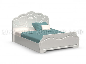 Кровать 1,4м Гармония (Белый/Белый глянец) в Кедровом - kedrovyi.mebel54.com | фото