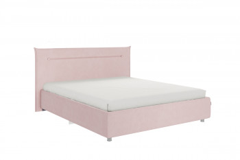 Кровать 1,6 Альба с основанием (Нежно-розовый велюр) в Кедровом - kedrovyi.mebel54.com | фото