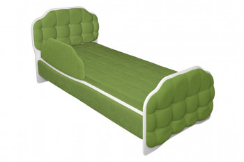 Кровать 160 Атлет 76 Зелёный (мягкий бортик) в Кедровом - kedrovyi.mebel54.com | фото