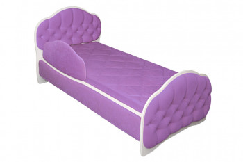 Кровать 160 Гармония 67 Светло-фиолетовый (мягкий бортик) в Кедровом - kedrovyi.mebel54.com | фото