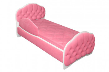 Кровать 160 Гармония 89 Розовый (мягкий бортик) в Кедровом - kedrovyi.mebel54.com | фото