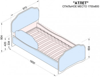 Кровать 170 Атлет 02 Бежевый (мягкий бортик) в Кедровом - kedrovyi.mebel54.com | фото