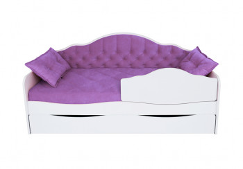 Кровать 170 серии Иллюзия Лайт 1 ящик 32 Фиолетовый (подушки) в Кедровом - kedrovyi.mebel54.com | фото