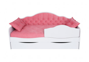 Кровать 170 серии Иллюзия Лайт 1 ящик 89 Розовый (подушки) в Кедровом - kedrovyi.mebel54.com | фото