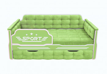 Кровать 170 серии Спорт 1 ящик 81 Фисташка (мягкие боковые накладки) в Кедровом - kedrovyi.mebel54.com | фото
