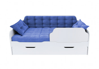 Кровать 170 серии Спорт Лайт 1 ящик 85 Синий (подушки) в Кедровом - kedrovyi.mebel54.com | фото