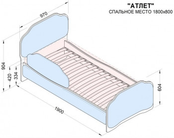 Кровать 180 Атлет 02 Бежевый (мягкий бортик) в Кедровом - kedrovyi.mebel54.com | фото