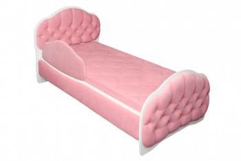 Кровать 180 Гармония 36 Светло-розовый (мягкий бортик) в Кедровом - kedrovyi.mebel54.com | фото