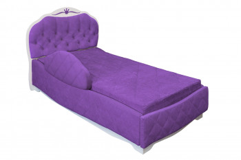 Кровать 190 Гармония Lux 32 Фиолетовый (мягкий бортик) в Кедровом - kedrovyi.mebel54.com | фото