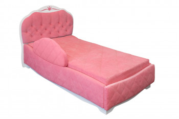 Кровать 190 Гармония Lux 36 Розовый (мягкий бортик) в Кедровом - kedrovyi.mebel54.com | фото