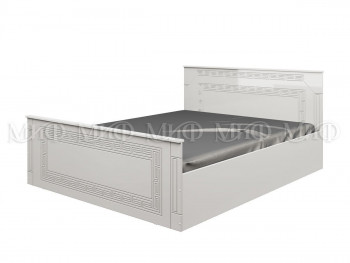 Кровать Афина-1 1,4 м (Белый/Белый глянец) в Кедровом - kedrovyi.mebel54.com | фото