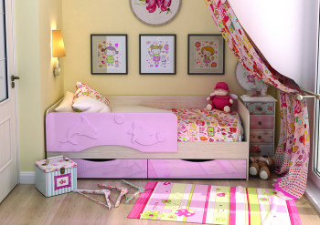 Кровать Алиса КР-812 1,6 Белфорд/Розовый металлик в Кедровом - kedrovyi.mebel54.com | фото