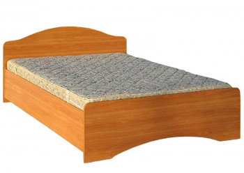 Кровать двойная 1600-1 без матраса (круглые спинки) Вишня Оксфорд в Кедровом - kedrovyi.mebel54.com | фото