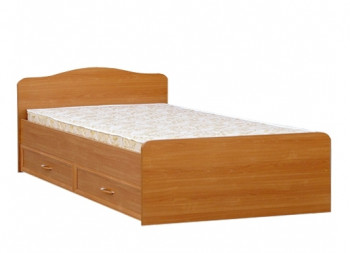 Кровать двойная с ящиками 1400-1 без матраса (круглые спинки) Вишня Оксфорд в Кедровом - kedrovyi.mebel54.com | фото