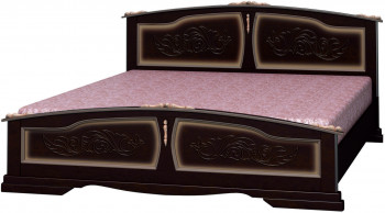 Кровать Елена из массива сосны 1600*2000 Орех в Кедровом - kedrovyi.mebel54.com | фото