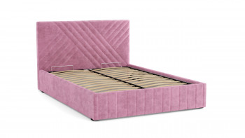 Кровать Гамма ш. 1400 (без основания для хранения) (велюр тенерифе розовый) в Кедровом - kedrovyi.mebel54.com | фото