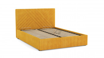 Кровать Гамма ш. 1400 (с основанием для хранения) (велюр тенерифе куркума) в Кедровом - kedrovyi.mebel54.com | фото
