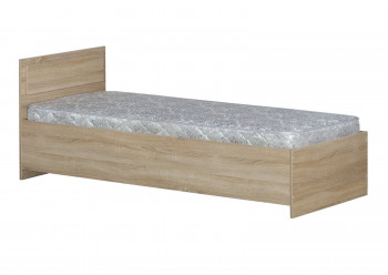 Кровать одинарная 800-2 без матраса (прямые спинки) Дуб Сонома в Кедровом - kedrovyi.mebel54.com | фото