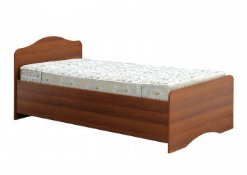 Кровать одинарная 900-1 без матраса (круглые спинки) Орех Таволато в Кедровом - kedrovyi.mebel54.com | фото
