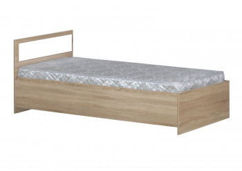 Кровать одинарная 900-2 без матраса (прямые спинки) Дуб Сонома в Кедровом - kedrovyi.mebel54.com | фото